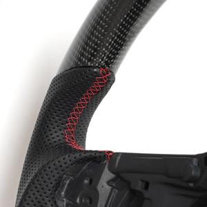 Volant <span class=keywords><strong>de</strong></span> <span class=keywords><strong>course</strong></span> en fibre <span class=keywords><strong>de</strong></span> carbone VW, sport premium, fond plat, remplacement amélioré pour la plupart des modèles, performance accrue, meilleure adhérence - Product Image 5