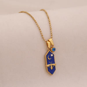 Ожерелье с шестиугольной Пчелой из нержавеющей стали - Product Image 2