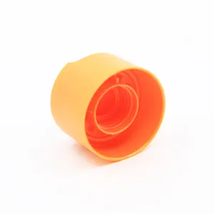 Cetakan Plastik Penutup Atas Cakram 24/410 Dinding Ganda OEM Tutup Tekan Matte Oranye untuk Botol Losion