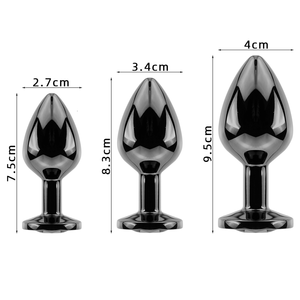 Adult BDSM Gift Stainless Metal with Jewel Anal Dilatateur Women Fitness Crystal Jewelry Butt Set Anal Plug - Product Image 2