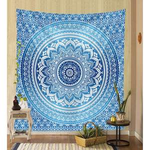 Tapiz colgante de pared bohemio de Mandala Hippie tradicional de alta calidad, decoración de plata gitana Hippy indio Ombre para dormitorio bohemio - Product Image 5