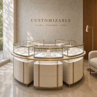 Vitrine d'îlot central sur mesure pour bijouterie, présentoir de bijoux pour vente au détail et en gros