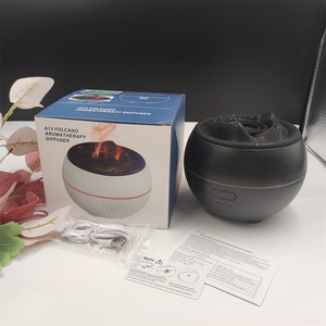 360ml Portable USB Flame Air Humidifier Ultrasonic Oil <b>Diffuser</b> <b>with</b> 7 Color <b>LED</b> <b>Light</b> Simulated Volcano Flame Aroma <b>Diffuser</b> - Product Image 6