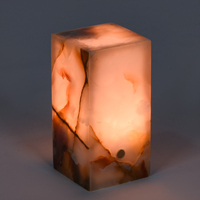 Lampe de table LED tactile moderne en céramique et pierre de jade marbrée naturelle, éclairage d'ambiance, abat-jour multicolore écologique pour salon et maison