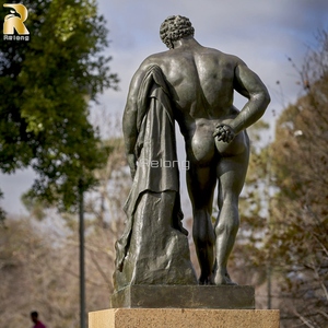 Decoración de jardín, <span class=keywords><strong>escultura</strong></span> de estatua de Hércules de bronce clásico fundido a mano de tamaño real - Product Image 2