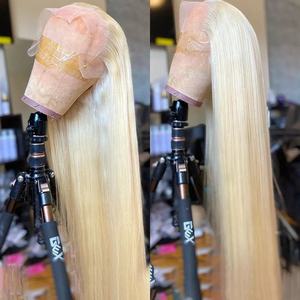 Popular New <strong>Style</strong> Straight 613 Lace <strong>Frontal</strong> Wig Brazilian Virgin Hair With Natural Hairline Pre Plucked Hairlin for Black Woman - Product Image 2