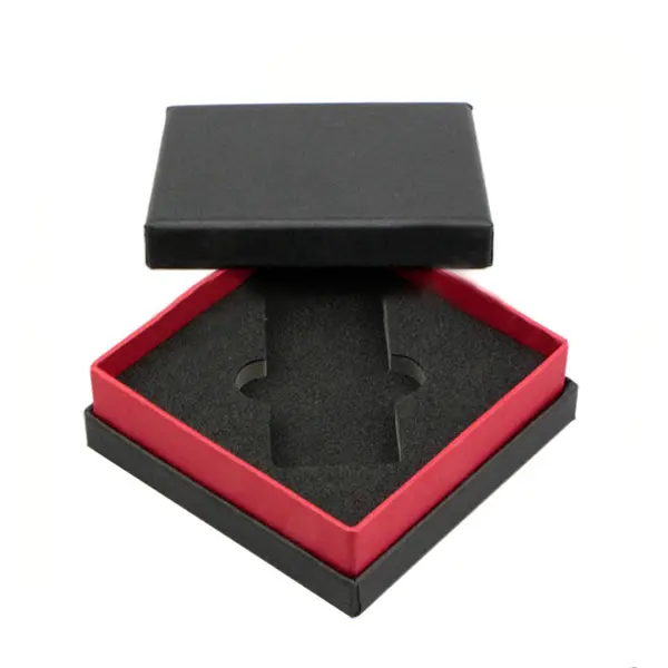 Wholesale lovely USB Disk packaging luxury black paper storage box