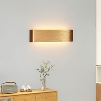 Applique murale d'intérieur pour chambre à coucher, lampe de chevet, salon, éclairage de la maison, 12W, LED, aluminium, blanc, argent, or, applique murale, miroir, éclairage avant