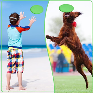 Perro disco volador silicona cachorro Flyer juguete suave perro <span class=keywords><strong>platillo</strong></span> flotante indestructible reaccionar más rápido entrenamiento juguetes interactivos - Product Image 6