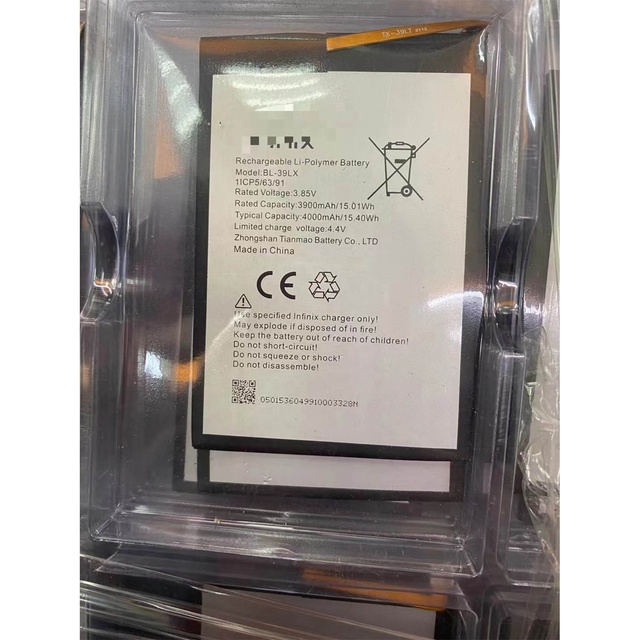 Factory Price Polymer Lithium-ion Battery 3.85V 4000mAh BL-39LX Mobile Phone Battery for Infinix Hot S3 X573 S5 S5 Lite Smart 4