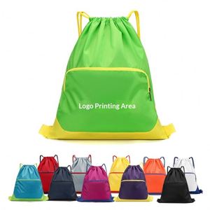 Lightweight Waterproof High-capacity Polyester Sports Fitness Bag; Unisex Travel Drawstring <b>Backpack</b>; Basketball Bag; Training - Product Image 1