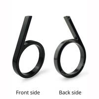 Numéros de maison modernes 3D en métal noir Grandes lettres flottantes en acier inoxydable Hôtels Appartements Maisons Plaque de porte décorative Adresse