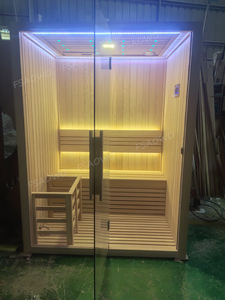 Petite <span class=keywords><strong>maison</strong></span> de sauna CE pour 2-3 personnes, sauna sec en hemlock, pièce chauffée en thermo-pin, sauna infrarouge solide Wason Sexy, générateur d'<span class=keywords><strong>oxygène</strong></span> - Product Image 4