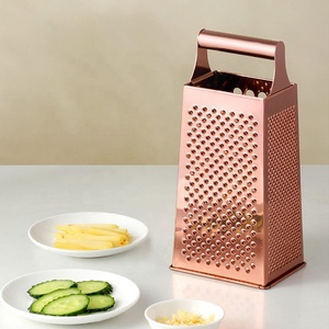 <span class=keywords><strong>Grattugia</strong></span> Manuale Multifunzione in Acciaio a 4 Lati Oro Rosa con Logo Personalizzato per <span class=keywords><strong>Frutta</strong></span> e Verdura - Product Image 6