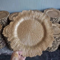 Vente en gros de luxe SLC740 en acrylique givré transparent pour assiette de présentation Vaisselle écologique pour fête de mariage Vaisselle transparente pour le dîner