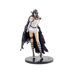 Karakter Novel Jepang populer Anime Overlord Albedo Figure PVC Girl Model aksi untuk koleksi