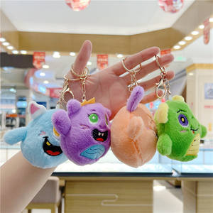 Vente en gros Nouveau porte-clés en peluche Little Monster <span class=keywords><strong>Orange</strong></span> créatif aux grands yeux en coton PP, jouet pour voiture et sac à main, breloque pendentif - Product Image 3