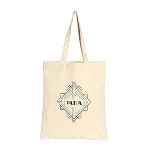 Bolso Tote de lona de algodón 100% con estampado de tamaño estándar y logotipo personalizado - Product Image 1