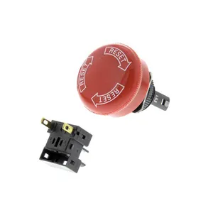 Interruptor de seguridad de material metálico, color rojo, totalmente nuevo, original, A165E-S-01