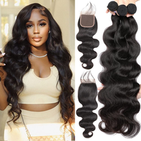 Lots de Cheveux Humains Ondulés Premium à Prix de Gros avec Closure 4x4 |   Extensions de cheveux vierges à vendre