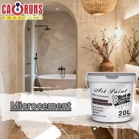 Pintura de Pared Integrada CARUNS Antioxidante para Concreto y Microcemento, Estuco Clásico con Textura Pulida, Revestimiento Líquido para Interiores