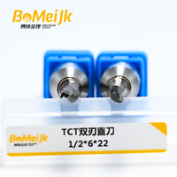 BoMeiJK Cross-Border Special TCT 2 Flute Straight Router Bit ODM OEM Customizable Carbide Cutter 45 Helix Angle HRC Hardness