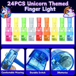 TSINYE Faveurs d'anniversaire <span class=keywords><strong>Licorne</strong></span> : Lumières LED pour Doigts, 8 Modèles, Lots en Gros pour Sacs Cadeaux, Décorations Gamer - Product Image 6