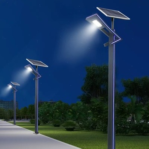 ไฟถนนพลังงานแสงอาทิตย์แบบบูรณาการเสาไฟ LED ติดผนังสำหรับภูมิทัศน์กลางแจ้ง IP65โรงงานโดยตรง - Product Image 1