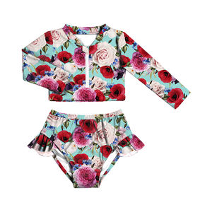 Maillot de bain pour bébé fille Yiwu Yiyuan Garment 2022, motif floral, adorable maillot de bain pour petite fille, maillot de bain personnalisé pour enfants, bikini pour filles - Product Image 3