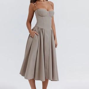 Vestido Elegante Personalizado sin Mangas para Mujer, Vestidos de Tirantes para Fiesta de Verano, Noche, Casual, Moda - Product Image 3