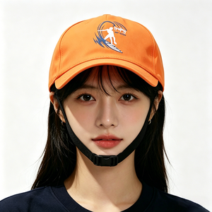 Casquette de baseball unisexe en toile orange, motif surf sportif, avec sangle sous le menton, imperméable, séchage rapide, avec protège-oreilles, pour le surf et les sports - Product Image 1