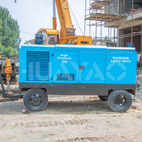 Compresseur d'air mobile à vis d'occasion Kaishan 18/17 bar haute pression pour forage minier