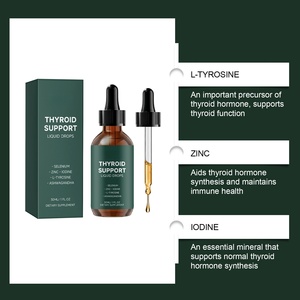 Gouttes liquides de soutien thyroïdien OEM avec sélénium, zinc, iode, L-tyrosine <span class=keywords><strong>et</strong></span> Ashwagandha pour le bien-être métabolique <span class=keywords><strong>et</strong></span> l'énergie - Product Image 2