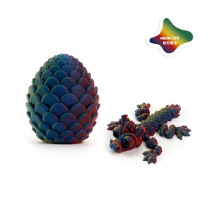 Feeron - Juego de Huevos de Dragón Impresos en 3D, Articulados, con Degradado Rojo, Dragón Bebé Texturizado, Huevo Duradero, Juguete Antiestrés de Fantasía, Regalo Único - Product Image 4