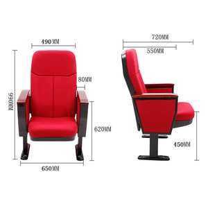 Chaise d'auditorium, chaise de réunion, chaise d'échelle, chaise de salle de classe, chaise multimédia, chaise de cinéma, chaise de théâtre, banc de salle de conférence - Product Image 5
