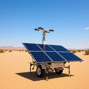 Solar Powered Mobile <b>Light</b> Tower HLD 600 With 6 9m Mast And <b>Led</b> Lighting For Outdoor <b>Work</b> Sites - Product Image 4