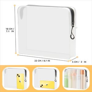 Bolsa de Aseo <span class=keywords><strong>Transparente</strong></span> Personalizada con Logotipo, Impermeable, a Prueba de Fugas, de TPU Premium, para Cosméticos - Product Image 2