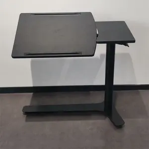 Sofa and Bed Side Pneumatic Stand up Desk Folding Tabletop Computer Lifting Desk Height Adjustable Standing Desk