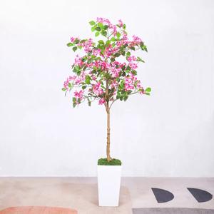 210CM-120CM Real Touch Rose Faux Soie Fleurs Artificielle <span class=keywords><strong>Bougainvillier</strong></span> Arbre <span class=keywords><strong>Pot</strong></span> pour La Maison Jardin Bureau Mariage Plante Artificielle - Product Image 6