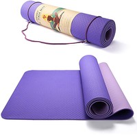Ecológico logotipo personalizado precio bajo al por mayor Pilates Mat antideslizante Fitness ejercicio TPE Yoga Mat alta densidad grueso Extra grueso