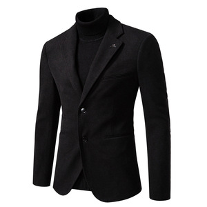Traje de Chaqueta para Hombre JAC22 W8034 Otoño Invierno, Alta Calidad, Color Puro, Corte Slim, Cierre de un Solo Botón - Product Image 3
