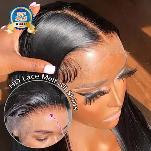 Cuticle Aligned 40 Inch 360 Hd Lace Frontal Wig Raw Indian Human Hair Glueless Brazilian Human Hair Wigs