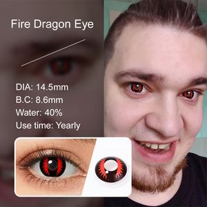 Lentes de Contacto Suaves para Cosplay, Lentes de Contacto de Crazy Eye, Precio Al por Mayor, Lentes de Contacto de Sun God, Material Seguro y Suave, Lentes Anuales, Novedad - Product Image 5