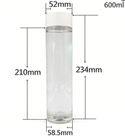 Bouteille en plastique ronde transparente de haute qualité pour jus, bouteille en plastique vide de qualité alimentaire, bouteille de boisson en PET avec logo personnalisé et bouchons