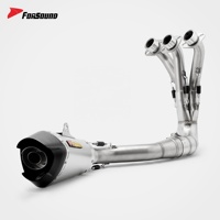 Sistema de escape para motocicleta Forsound Factory, precio mayorista, sistema deslizante de fibra de carbono Alpha con salida inferior para MT-09 MT09
