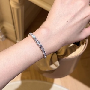 IGI Certified Diamond Tennis Bracelet 14K Solid Gold VVS Clarity Brilliant Cut Fine Jewelry for Both <b>Men</b> and Women - Product Image 1