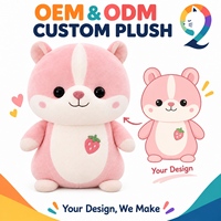 Peluche personnalisée courte et douce, OEM ODM CE ASTM, sans MOQ, conception sur mesure en usine, pour cadeau d'anniversaire ou mascotte