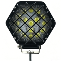 5.4 Inch 48W 6000K Diecast Aluminum Hexagon LED Work Light 5D Lens IP68 Waterproof 12-48V 1760 Lumens Auxiliary Driving Lamp