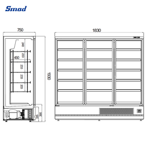 Congelador Vertical Comercial de 1270 L con Descongelación Automática para DDS-1270WBXU(D) - Product Image 4