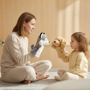 Marioneta <span class=keywords><strong>de</strong></span> <span class=keywords><strong>mano</strong></span> <span class=keywords><strong>de</strong></span> cachorro <span class=keywords><strong>de</strong></span> peluche para contar historias en el jardín <span class=keywords><strong>de</strong></span> infancia, juguete <span class=keywords><strong>de</strong></span> poliéster para padres e hijos - Product Image 1